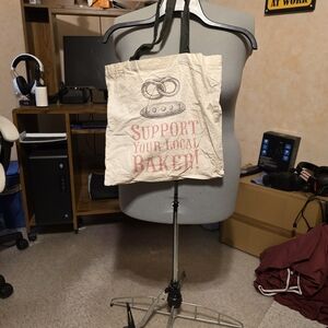 Port Authority Tan and Black Bakery Print Shoulder Bag